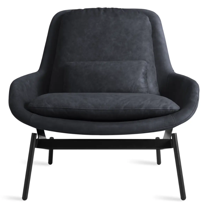 The Field Lounge Chair from Blu Dot in ink leather.