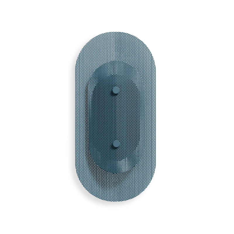 The Filter Sconce from Blu Dot in marine blue.
