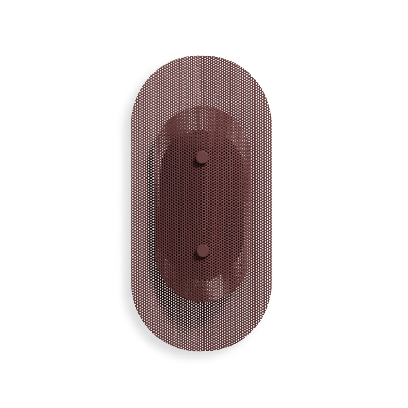The Filter Sconce from Blu Dot in oxblood.