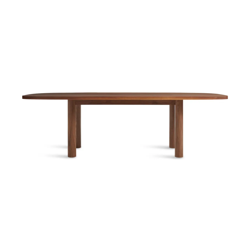 The 100 inch Good Times Dining Table from Blu Dot in walnut.