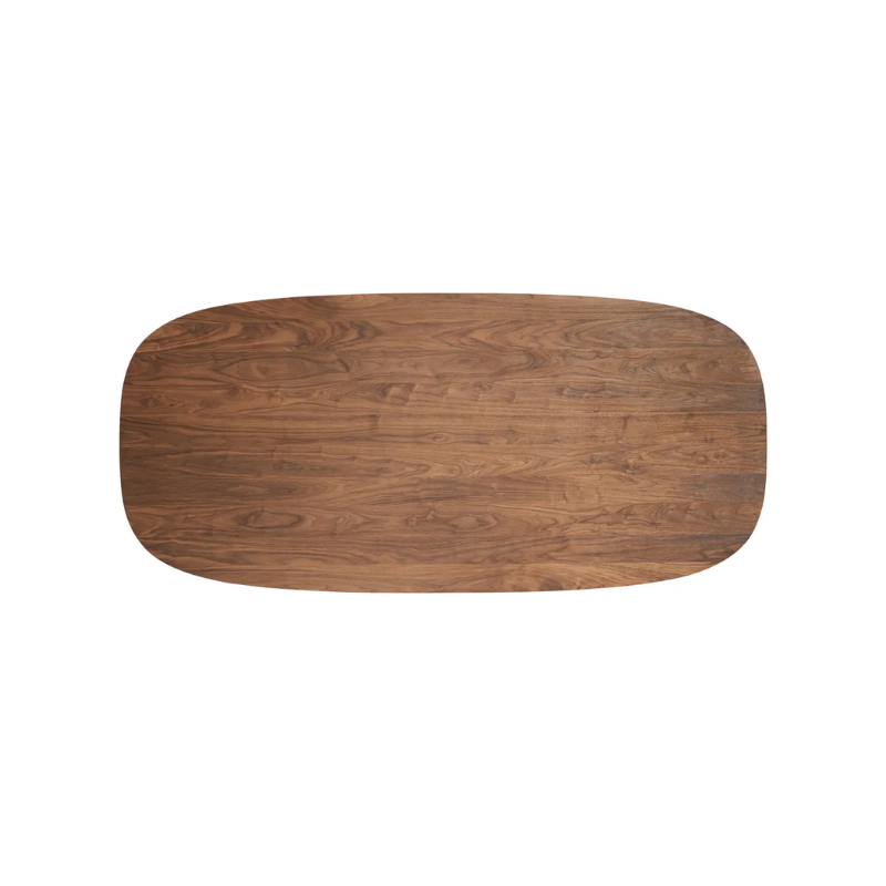 The 82 inch Good Times Dining Table from Blu Dot in walnut table top.