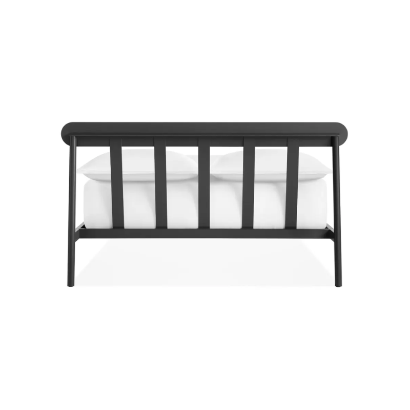 The full size Goodie Bed from Blu Dot from the back.