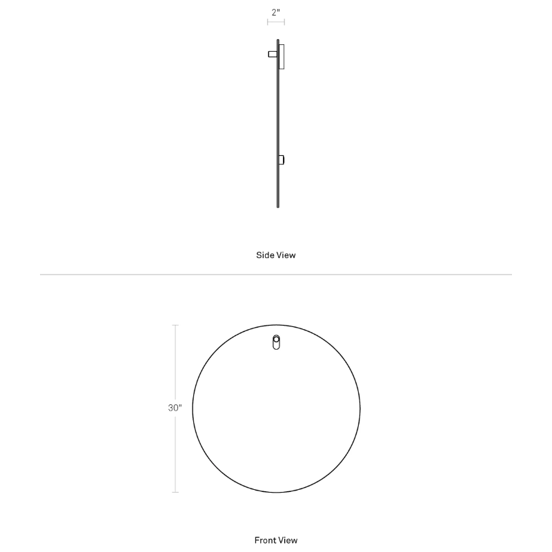 The large Hang 1 Round Mirror from Blu Dot dimensions.