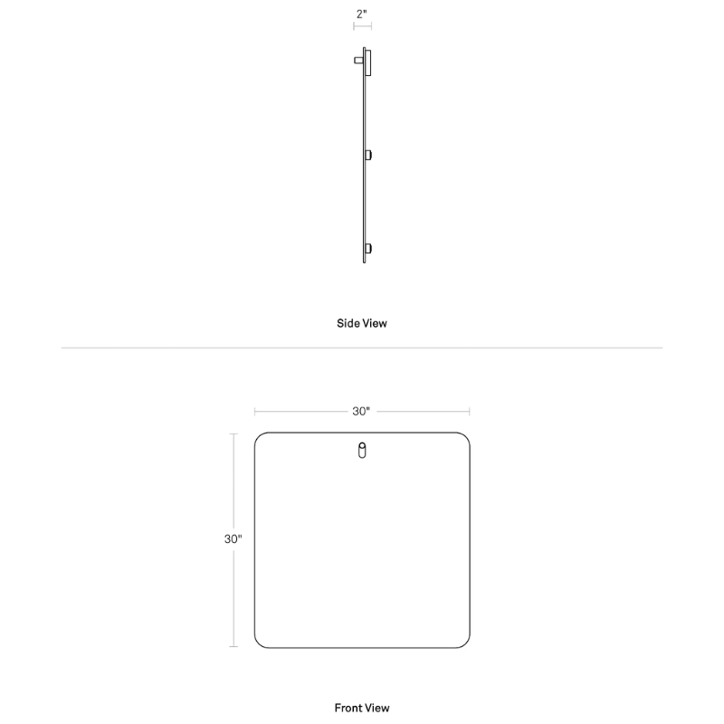 The large Hang 1 Square Mirror from Blu Dot dimensions.