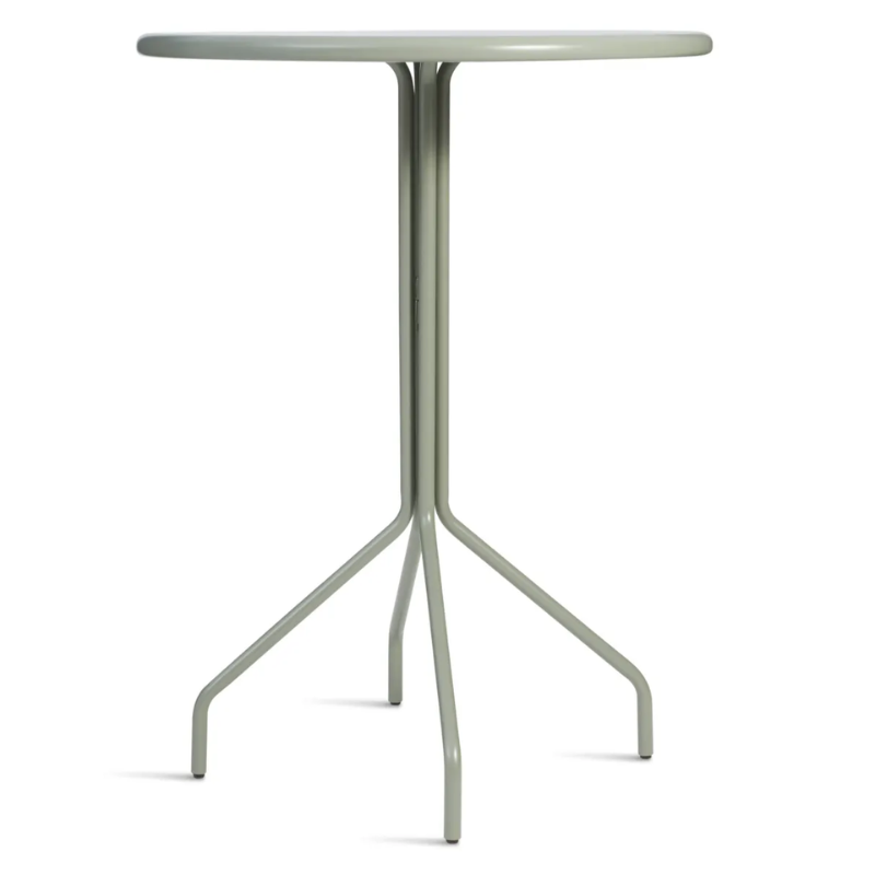 The Hot Mesh 30" Bar Table from Blu Dot in grey green.
