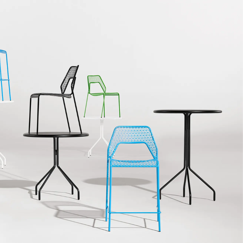 The Hot Mesh 30" Bar Table from Blu Dot in a studio.