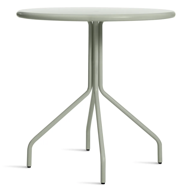 The Hot Mesh 30" Café Table from Blu Dot in grey green.