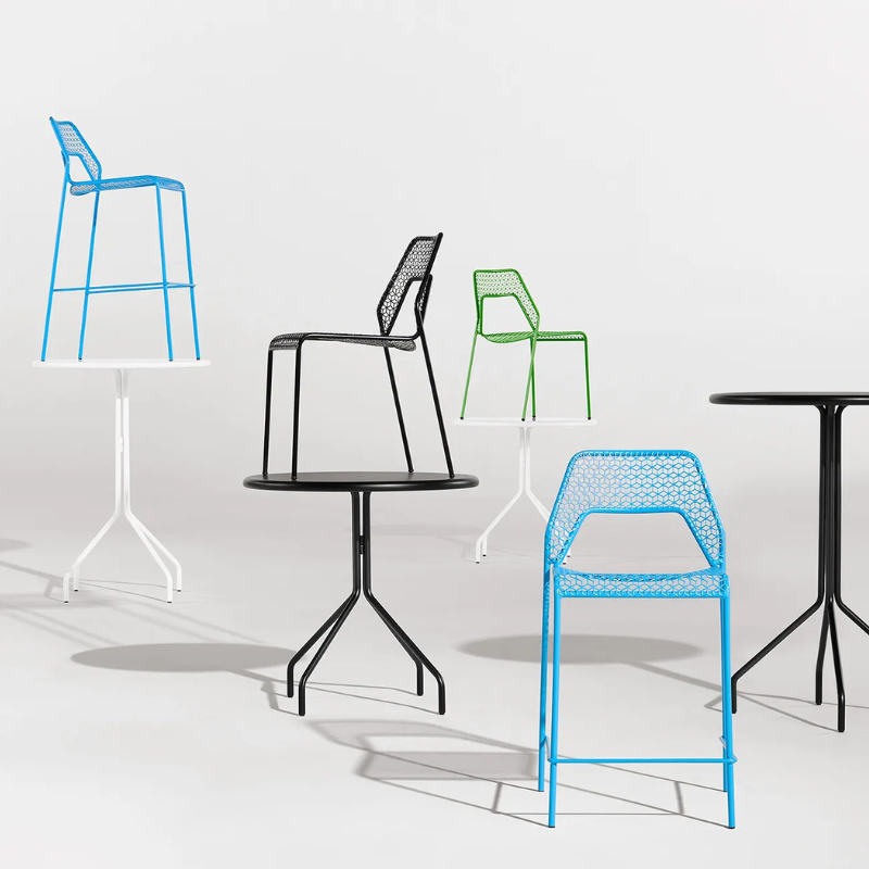 The Hot Mesh 30" Café Table from Blu Dot in a studio.