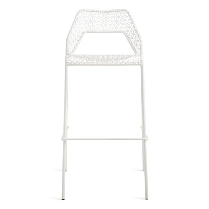 The Hot Mesh Bar Stool from Blu Dot in off white.