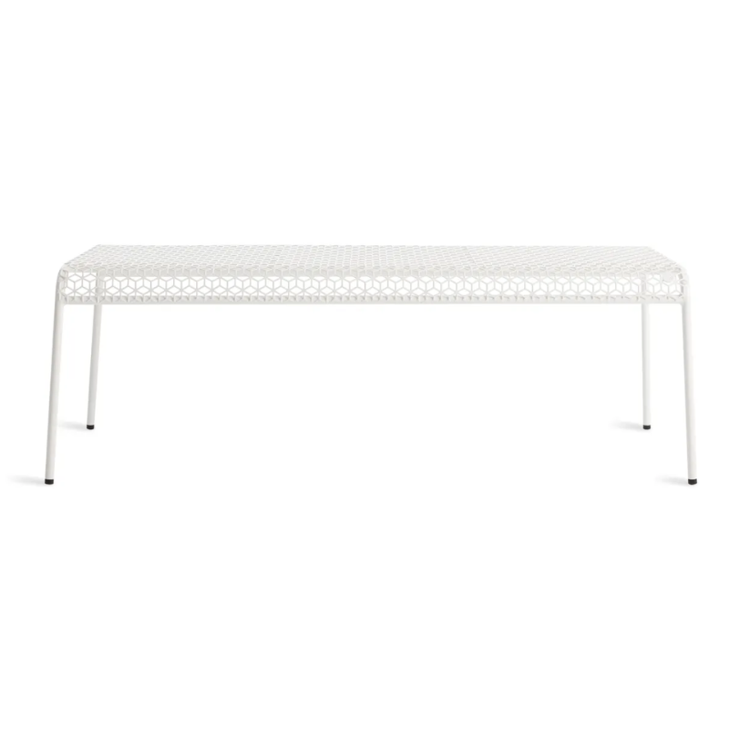 The Hot Mesh Bench from Blu Dot in white.