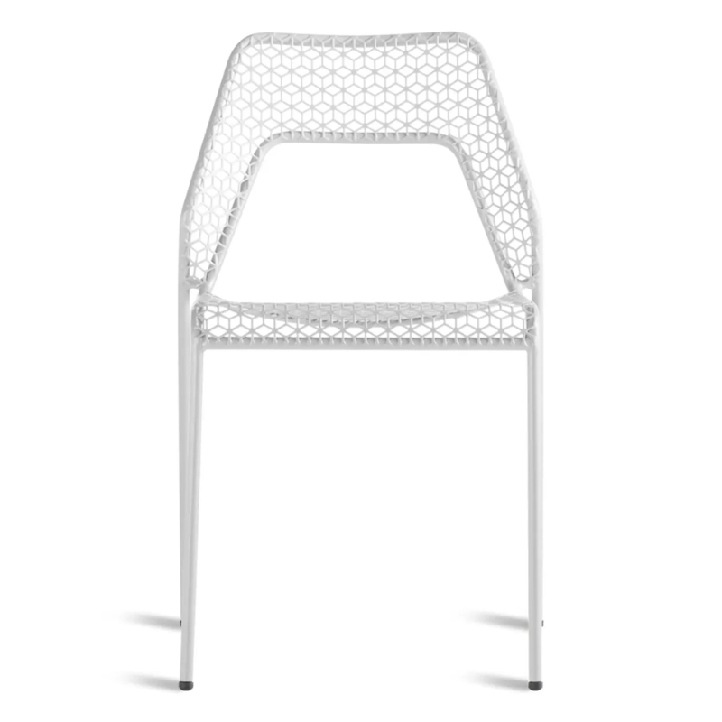 The Hot Mesh Chair from Blu Dot in off white.