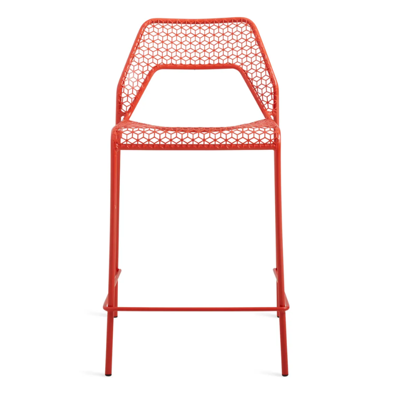 The Hot Mesh Counter Stool from Blu Dot in humble red.