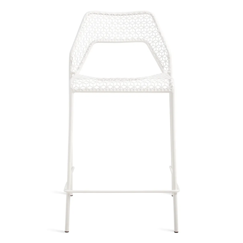 The Hot Mesh Counter Stool from Blu Dot in off white.