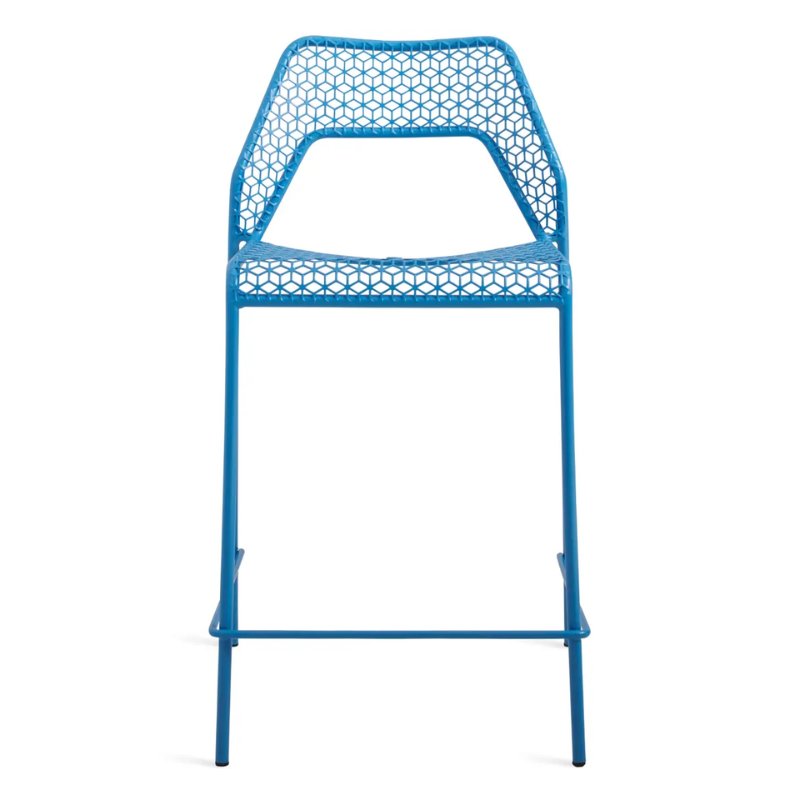 The Hot Mesh Counter Stool from Blu Dot in simple blue.