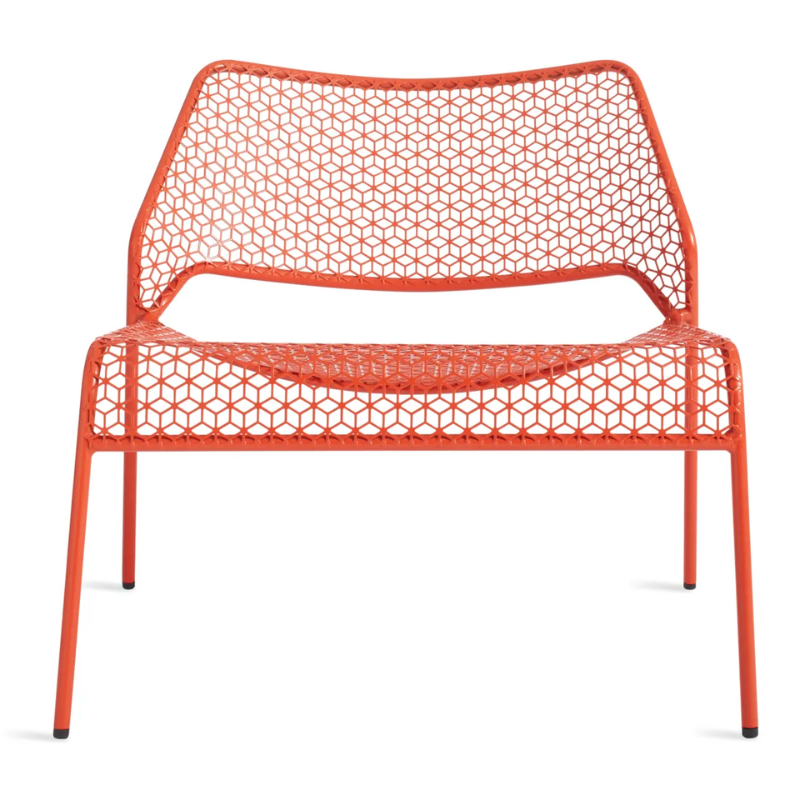 The Hot Mesh Lounge Chair from Blu Dot in humble red.