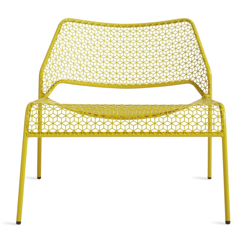 The Hot Mesh Lounge Chair from Blu Dot in natural yellow.