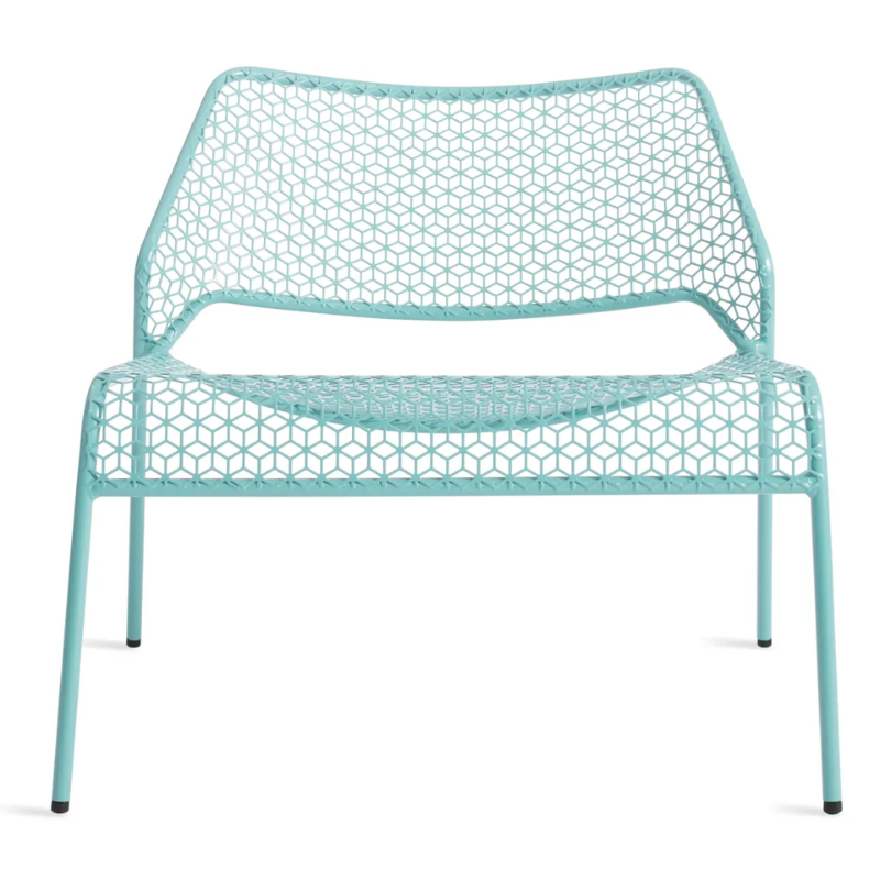 The Hot Mesh Lounge Chair from Blu Dot in aqua.