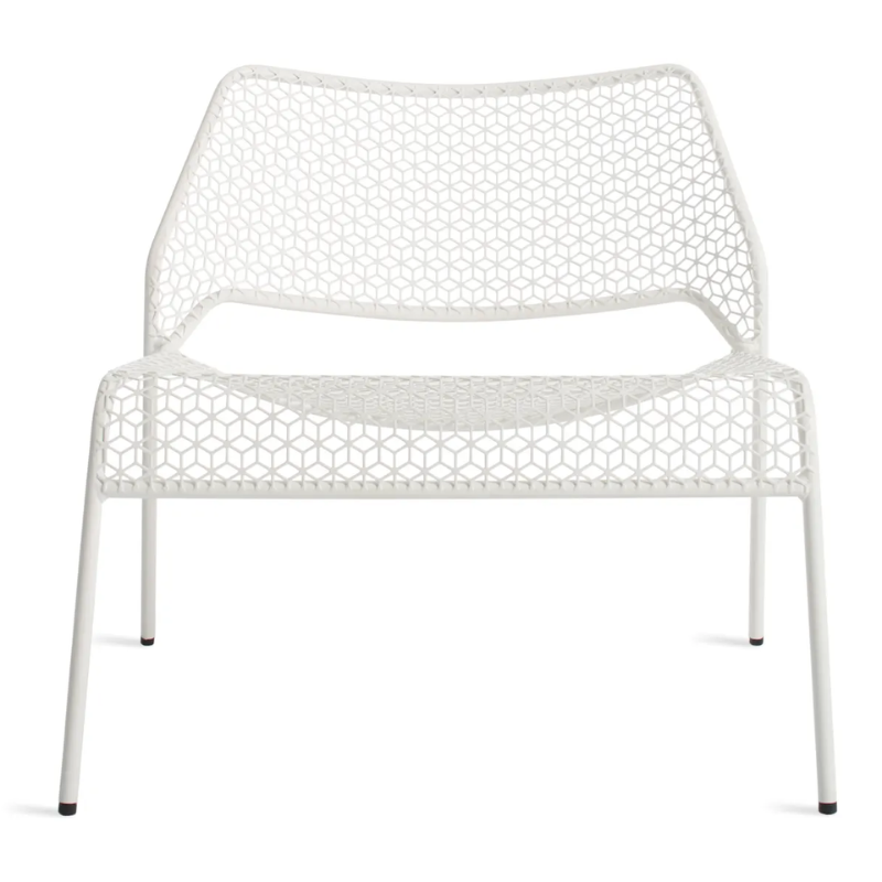 The Hot Mesh Lounge Chair from Blu Dot in off white.