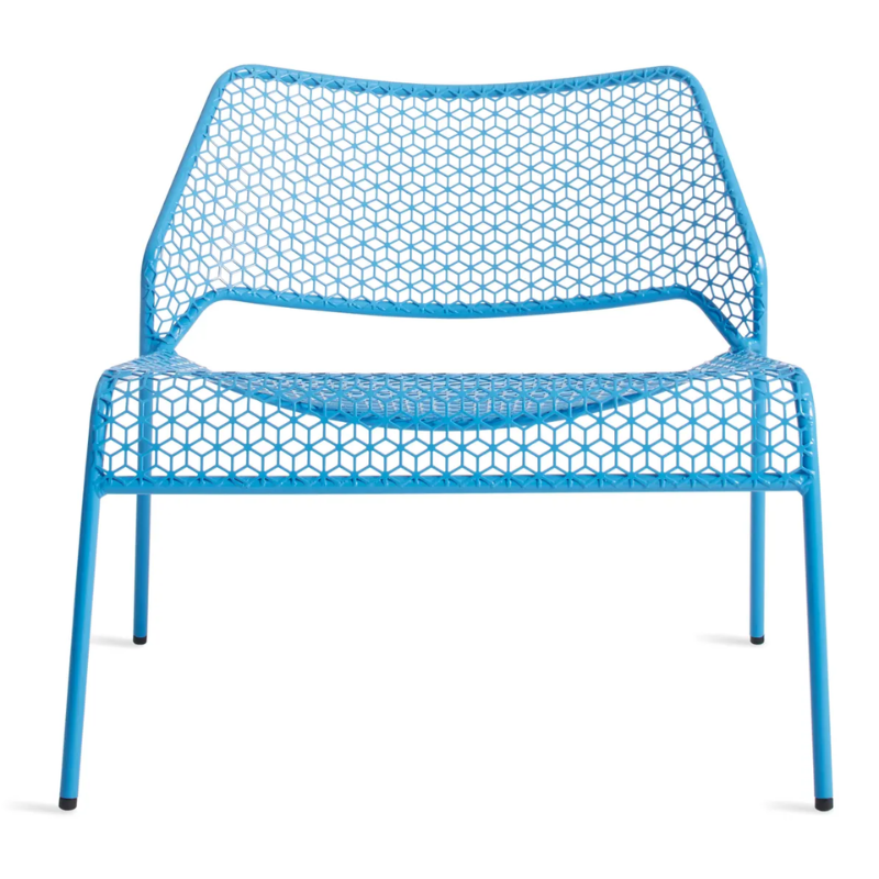 The Hot Mesh Lounge Chair from Blu Dot in simple blue.