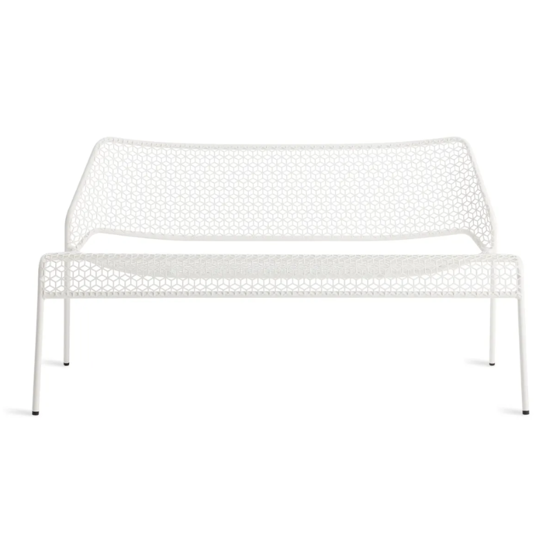 The Hot Mesh Settee from Blu Dot in white.