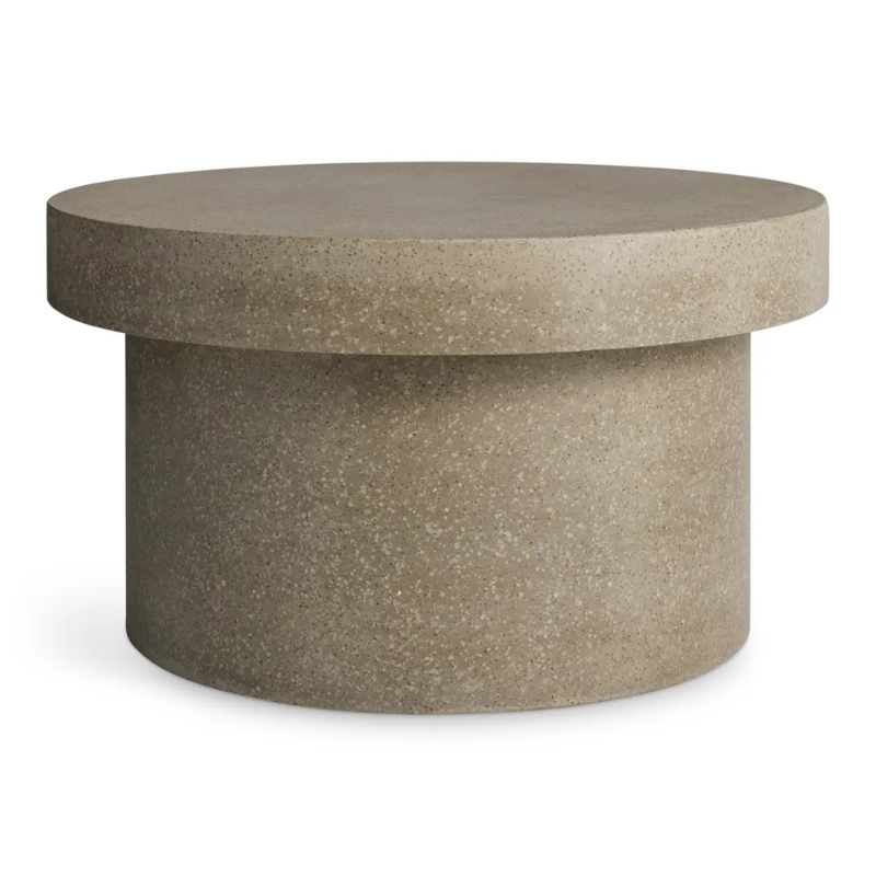 The Hunky Dory Coffee Table from Blu Dot in mushroom terrazzo.