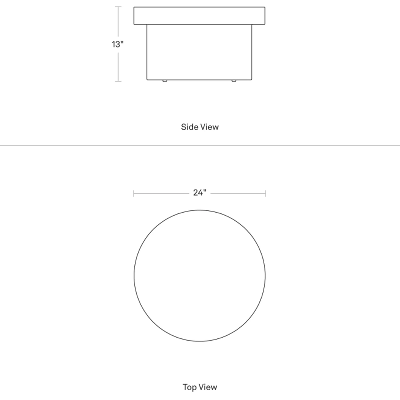 The Hunky Dory Coffee Table from Blu Dot dimensions.