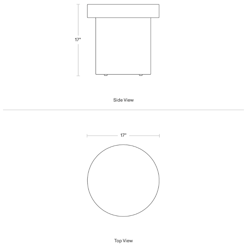 The Hunky Dory Side Table from Blu Dot dimensions.