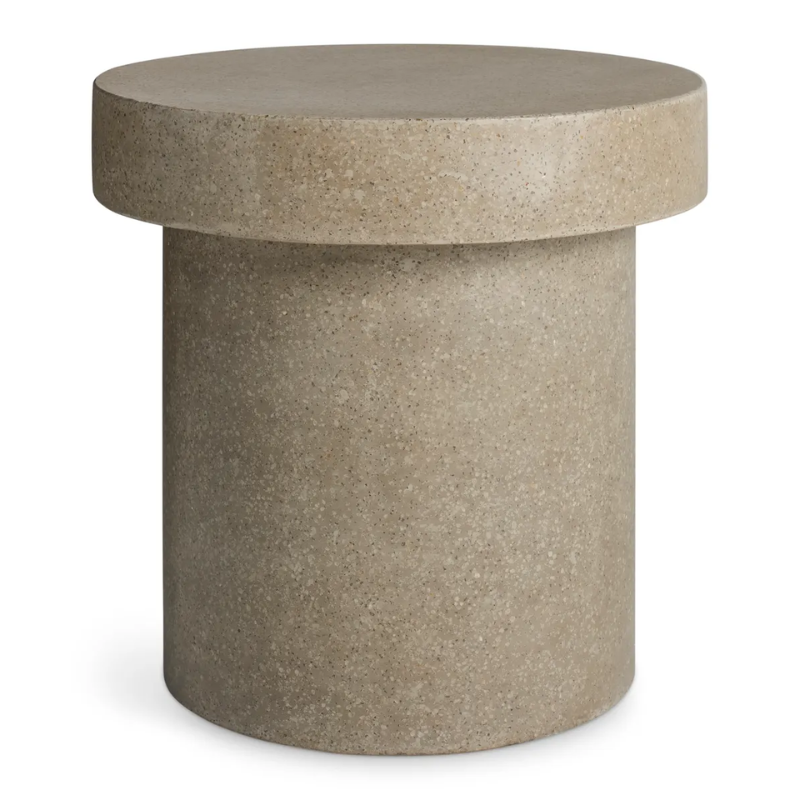 The Hunky Dory Side Table from Blu Dot in mushroom terrazzo.