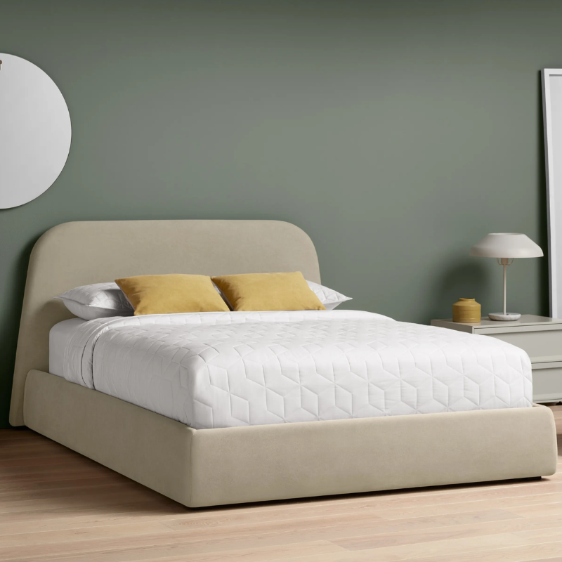 The Lid Bed from Blu Dot in a bedroom.