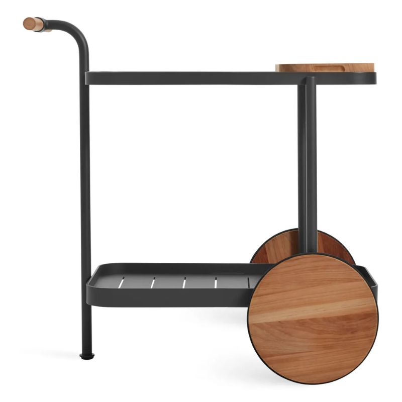 The Longday Bar Cart from Blu Dot in carbon.