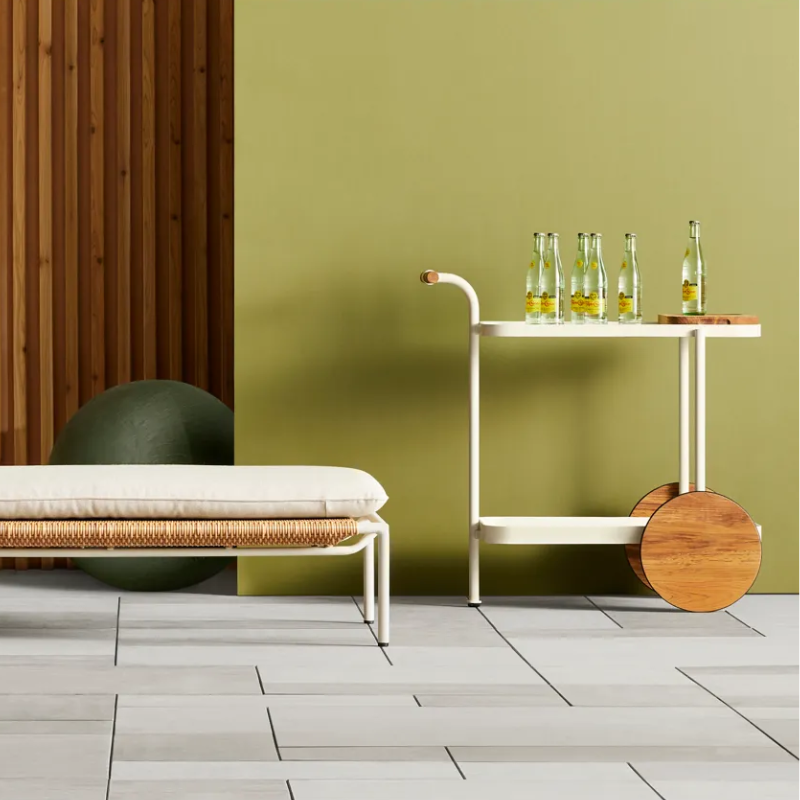 The Longday Bar Cart from Blu Dot in a living space.