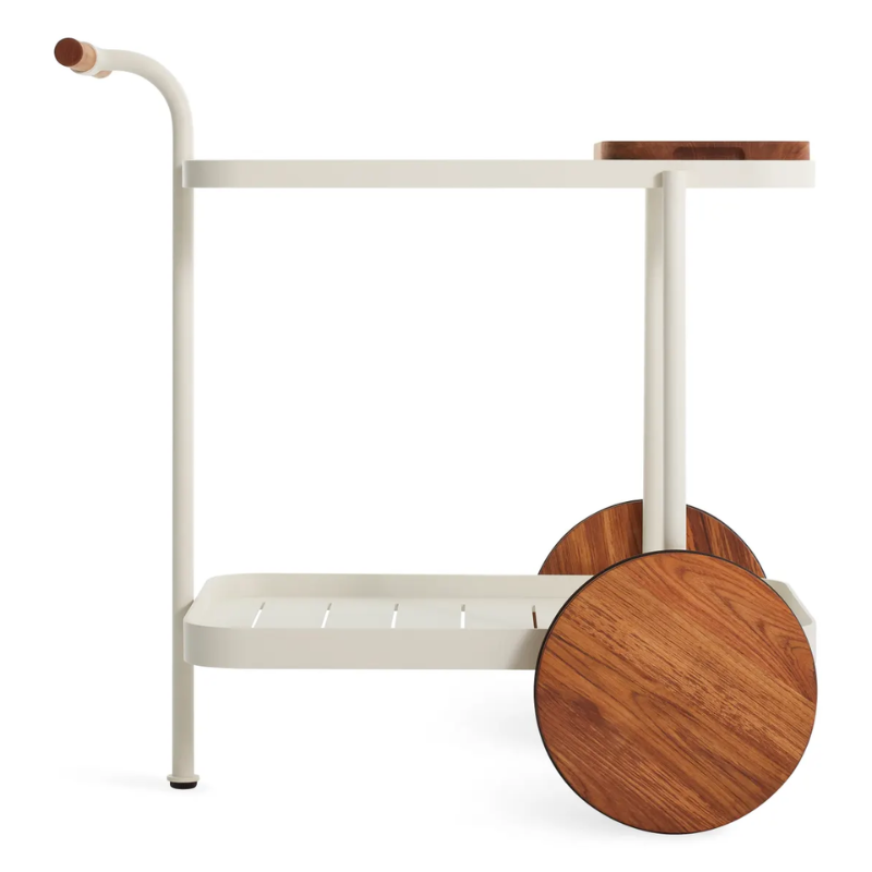 The Longday Bar Cart from Blu Dot in white.