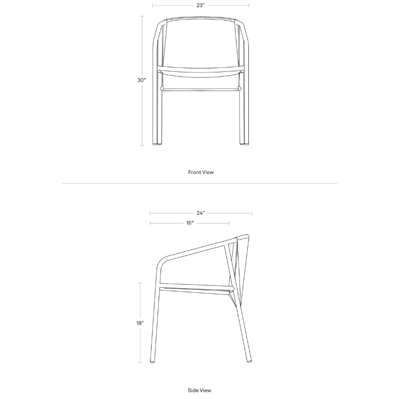 The Lookout Outdoor Chair from Blu Dot dimensions.