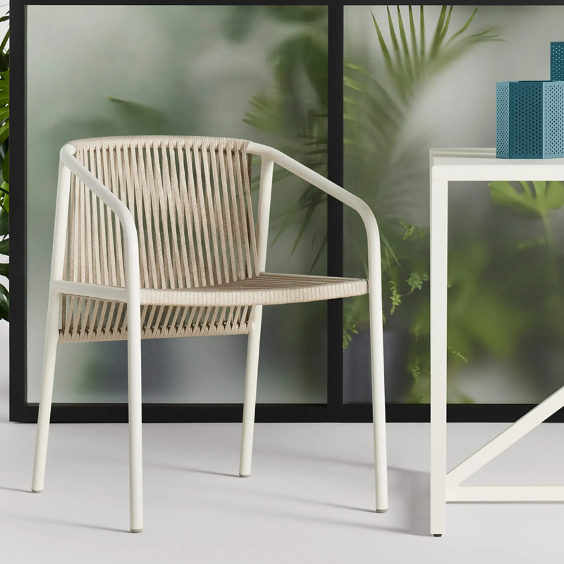 The Lookout Outdoor Chair from Blu Dot in a living room.