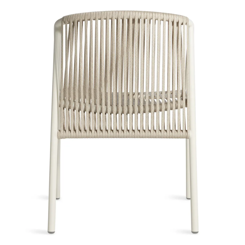The Lookout Outdoor Chair from Blu Dot in white from the back.