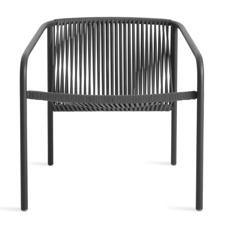 The Lookout Outdoor Lounge Chair from Blu Dot in carbon.