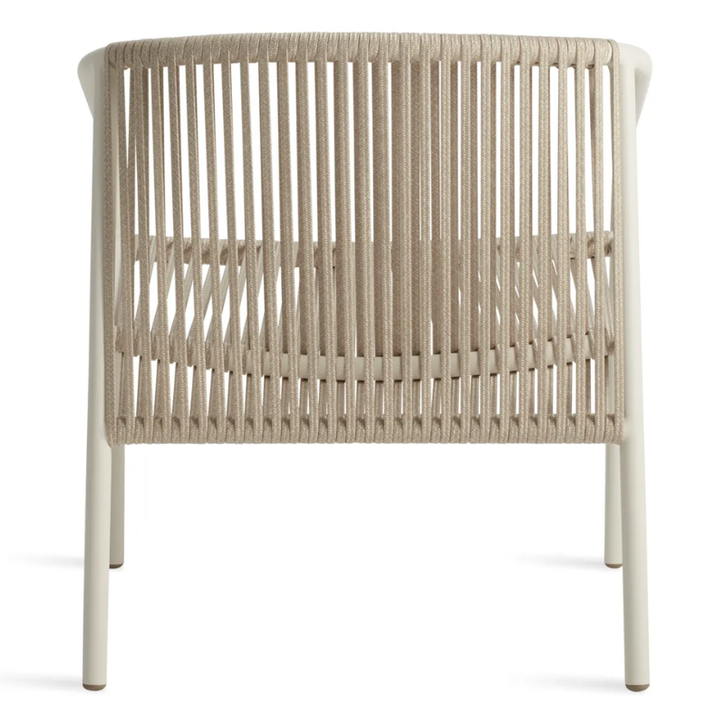 The Lookout Outdoor Lounge Chair from Blu Dot in white from the back.