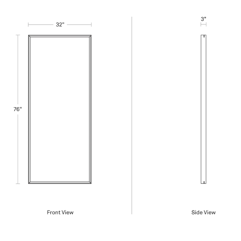 The Mode Large Mirror from Blu Dot dimensions. all-groups