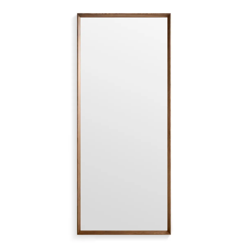 The Mode Large Mirror from Blu Dot in walnut.