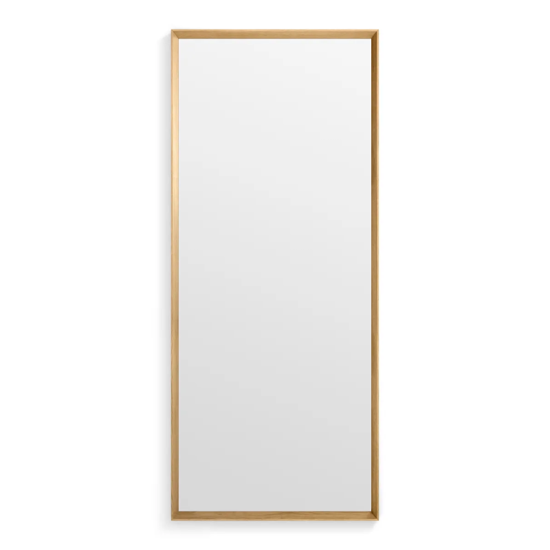 The Mode Large Mirror from Blu Dot in white oak.