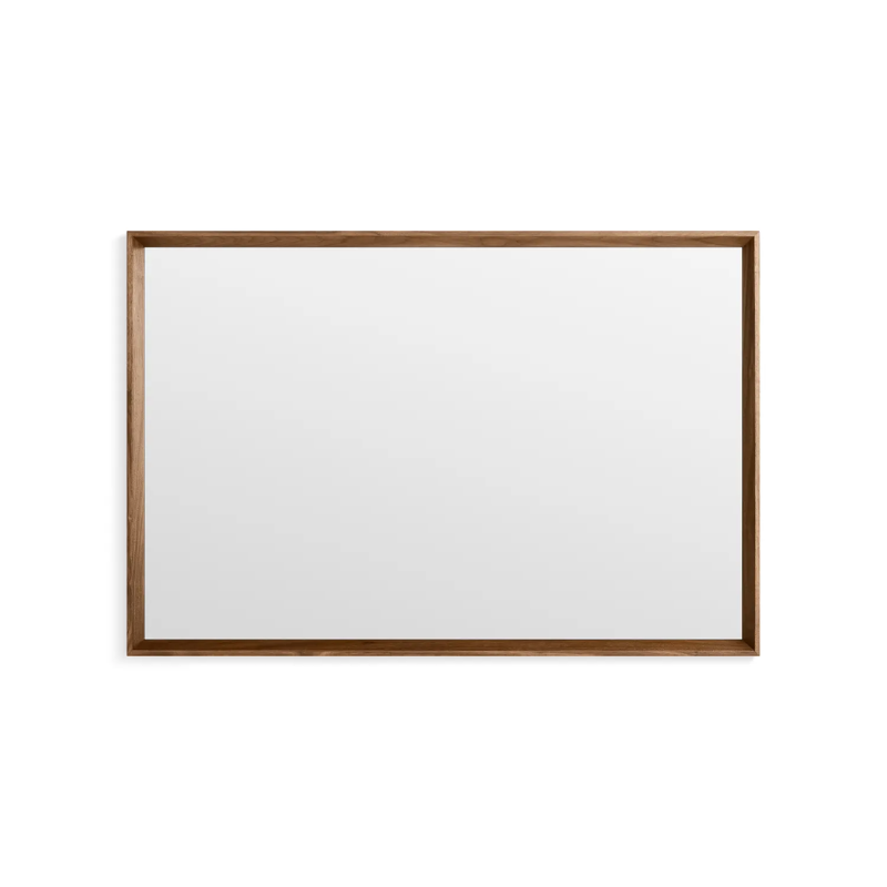 The Mode Small Mirror from Blu Dot in walnut horizontal.