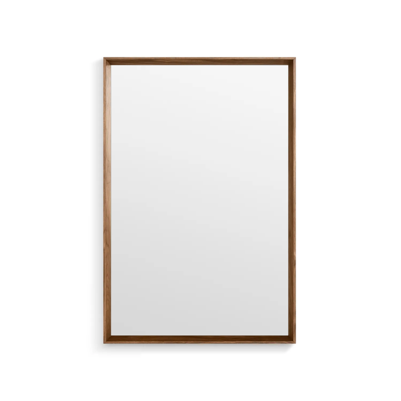 The Mode Small Mirror from Blu Dot in walnut.