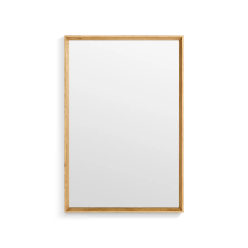 The Mode Small Mirror from Blu Dot in white oak.