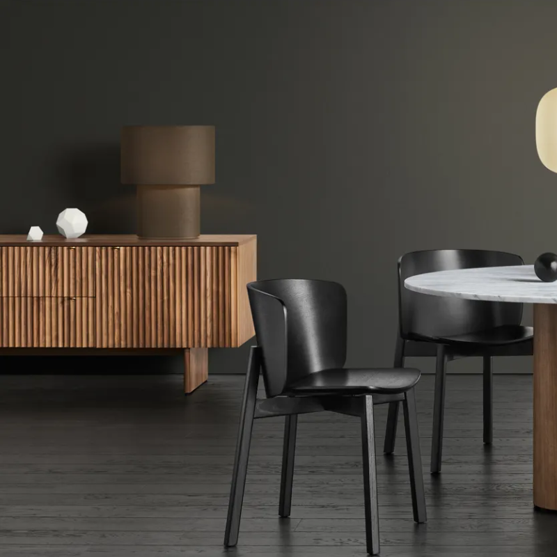 The Murmur 2 Door / 2 Drawer Console from Blu Dot in a lounge.