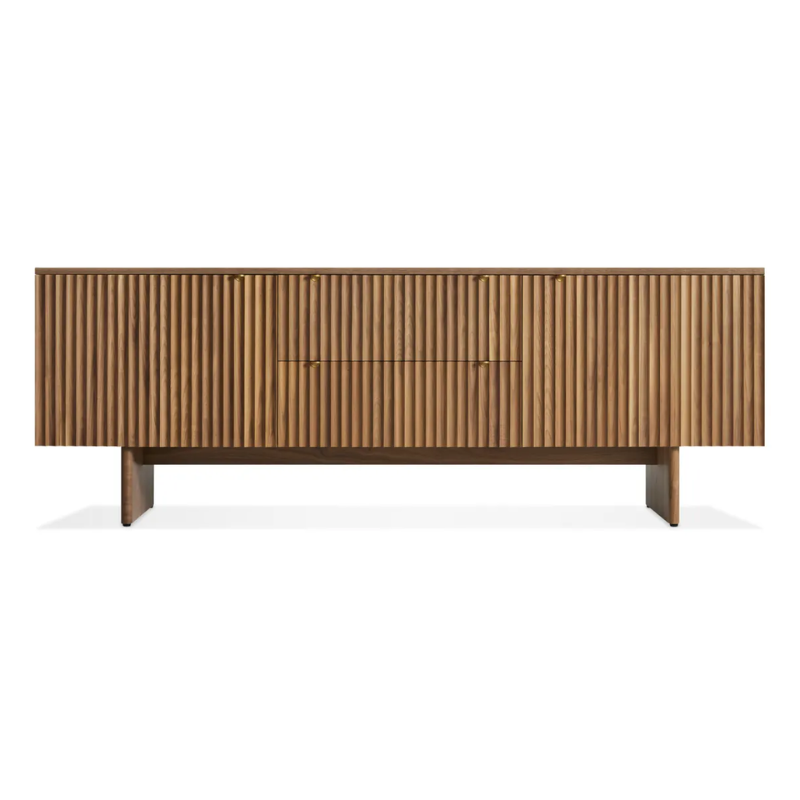 The Murmur 2 Door / 2 Drawer Console from Blu Dot in walnut.