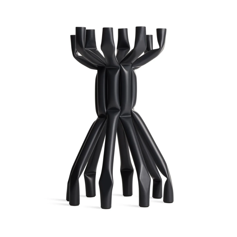 The Nosferatube Large Candelabra from Blu Dot in black.