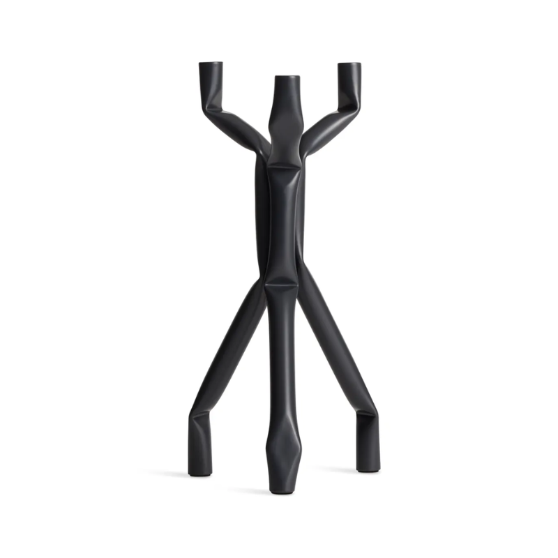 The Nosferatube Small Candelabra from Blu Dot in black.