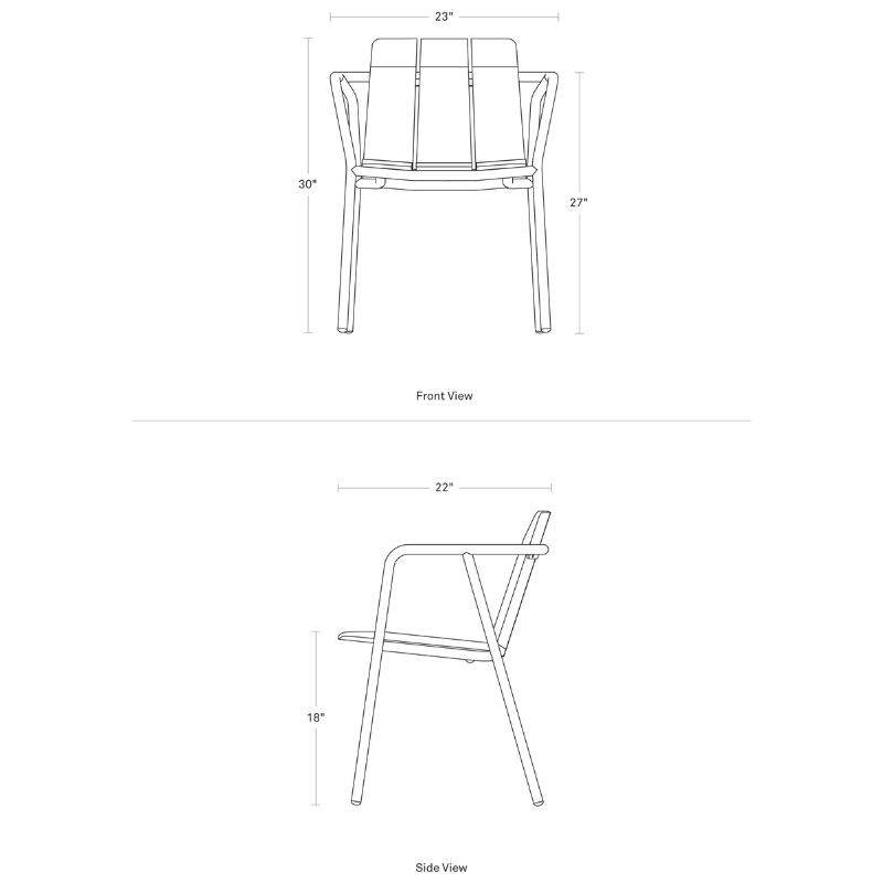 The Offline Outdoor Chair from Blu Dot dimensions. all-groups