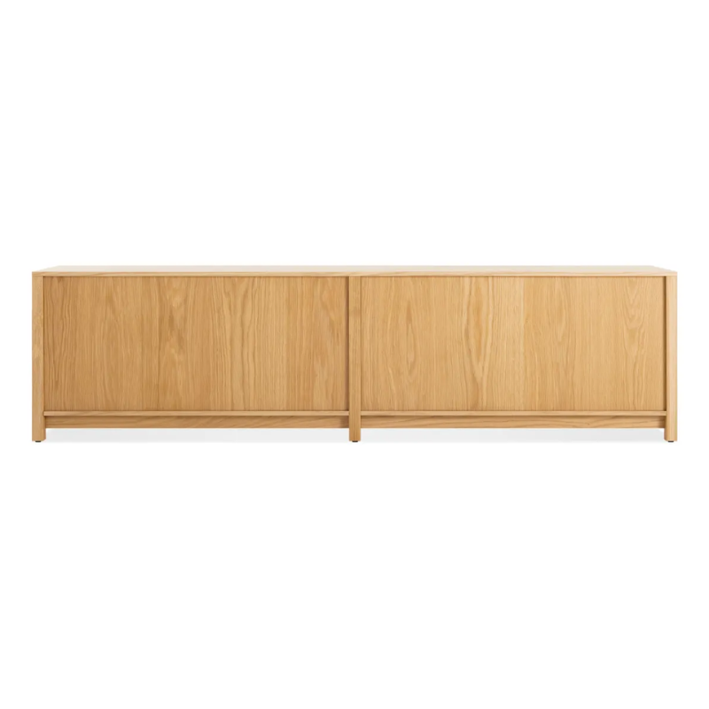 The Open Plan Bench from Blu Dot in white oak from the back.