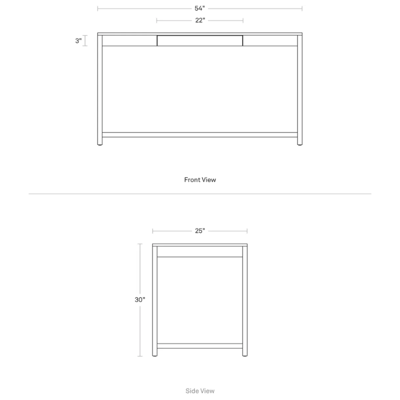 The large Open Plan Desk from Blu Dot in white oak dimensions.